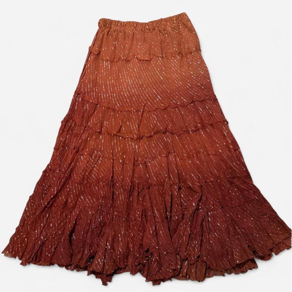 Y2K Orange Fairy Midi Skirt